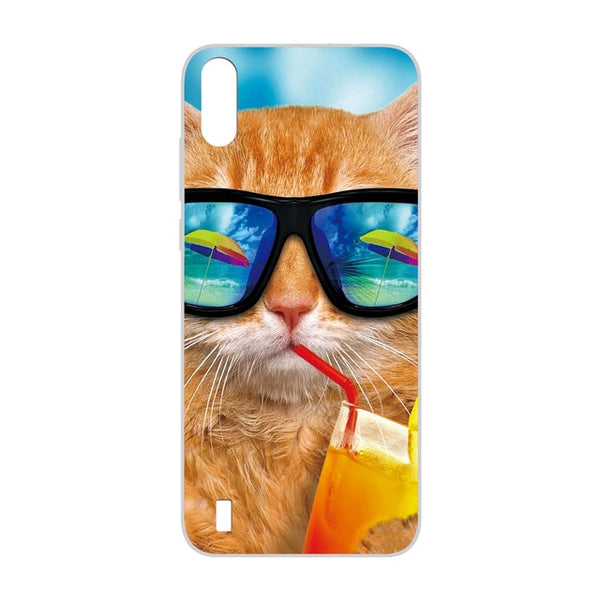 GUCOON Silicone Cover for Blackview A60 6.09inch Case Soft TPU Protective Phone Back Case Cartoon Wolf Rose Flowers Bumper Shell