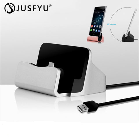 Phone Stand For iPhone Dock Station Sync Data Fast Charging Desktop Cradle Stand Docking Charger Android Micro USB Type C Charge