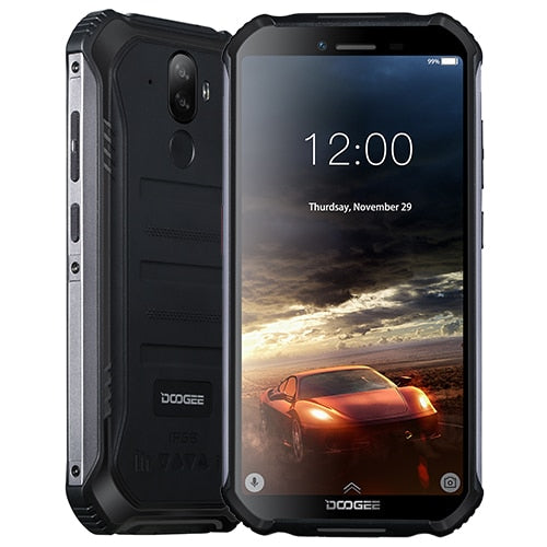 DOOGEE S40 4GNetwork Rugged Mobile Phone 5.5inch Display 4650mAh MT6739 Quad Core 3GB RAM 32GB ROM Android 9.0 8.0MP IP68/IP69K