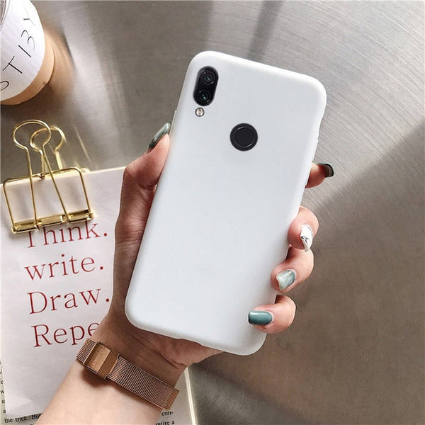 matte silicone phone case on for huawei P smart plus p20 p30 p8 p9 p10 lite 2017 2018 2019 candy color soft tpu back cover funda