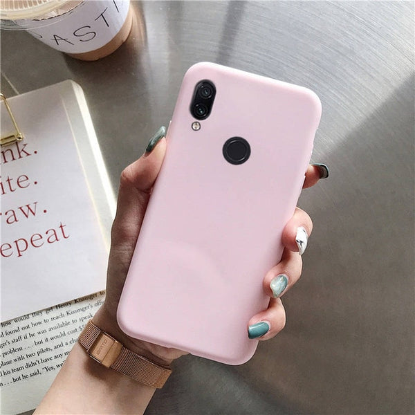 matte silicone phone case on for huawei P smart plus p20 p30 p8 p9 p10 lite 2017 2018 2019 candy color soft tpu back cover funda