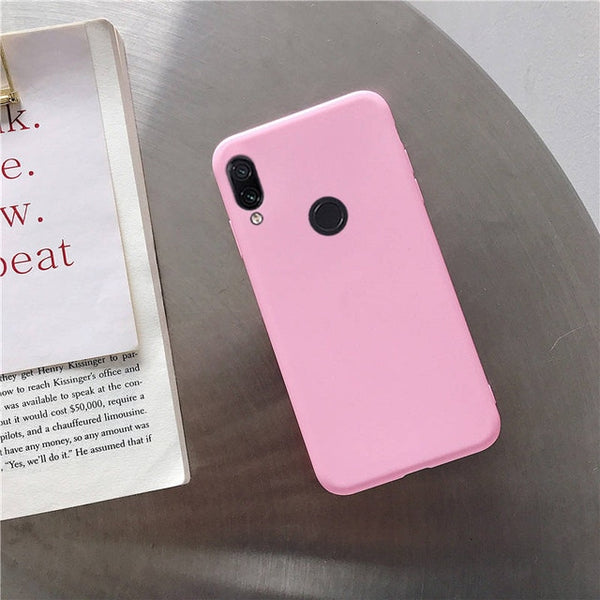 matte silicone phone case on for huawei P smart plus p20 p30 p8 p9 p10 lite 2017 2018 2019 candy color soft tpu back cover funda