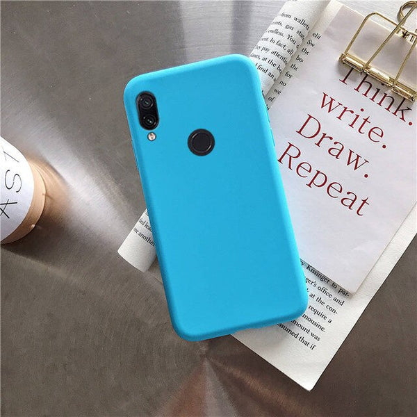 matte silicone phone case on for huawei P smart plus p20 p30 p8 p9 p10 lite 2017 2018 2019 candy color soft tpu back cover funda