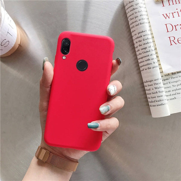 matte silicone phone case on for huawei P smart plus p20 p30 p8 p9 p10 lite 2017 2018 2019 candy color soft tpu back cover funda