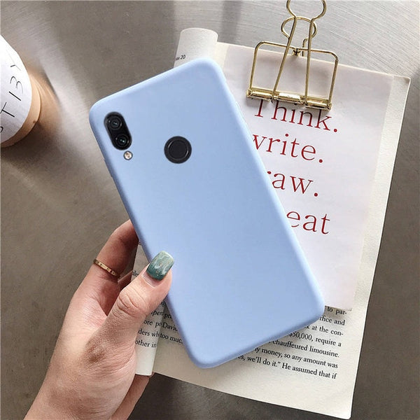 matte silicone phone case on for huawei P smart plus p20 p30 p8 p9 p10 lite 2017 2018 2019 candy color soft tpu back cover funda