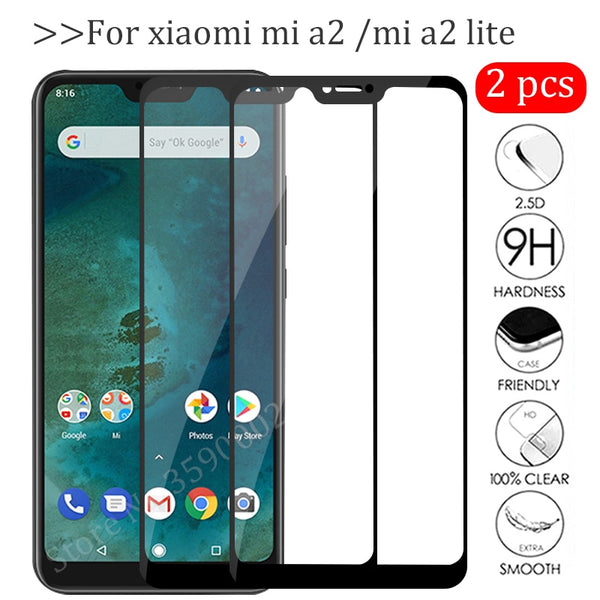 2pcs Protective Glass For Xiaomi Mi A2 Lite Screen Protector Tempered Glas Xiomi Xiaom Mia2 A2lite Mia2lite A 2 Light Cover Film