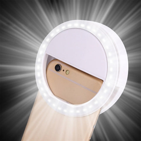 LED Selfie Ring Light For iPhone For Xiaomi For Samsung Huawei Portable Flash Camera Phone Case Cover Mini Flashlight