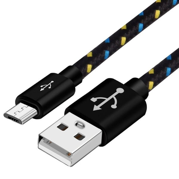 Nylon Braided Micro USB Cable 1m/2m/3m Data Sync USB Charger Cable For Samsung HTC Huawei Xiaomi Tablet Android USB Phone Cables