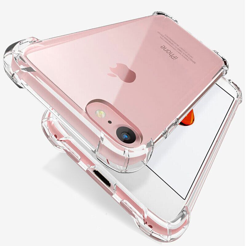 Luxury Shockproof Silicone Phone Case For iPhone 7 8 6 6S Plus 7 Plus 8 Plus XS Max XR 11 Case Transparent Protection Back Cover