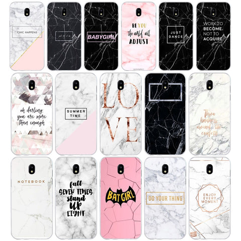 244A MARBLE INITIALS Newest Super Cute Soft Silicone Tpu Cover phone Case for Samsung galaxy j3 j5 j7 2016 2017