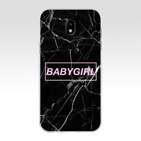 244A MARBLE INITIALS Newest Super Cute Soft Silicone Tpu Cover phone Case for Samsung galaxy j3 j5 j7 2016 2017