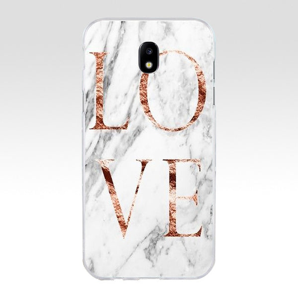 244A MARBLE INITIALS Newest Super Cute Soft Silicone Tpu Cover phone Case for Samsung galaxy j3 j5 j7 2016 2017