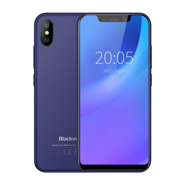 Blackview A30 Smartphone 5.5inch 19:9 MTK6580A Quad Core Cell phone 2GB 16GB Android 8.1 Dual SIM 3G Face ID Mobile Phone 2500mA