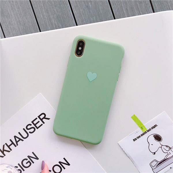 Phone Case For iPhone 6 6s 7 8 Plus X XR XS Max Cute Cartoon Mickey Stitch Love Heart Soft TPU For iPhone 5 5S SE Cover