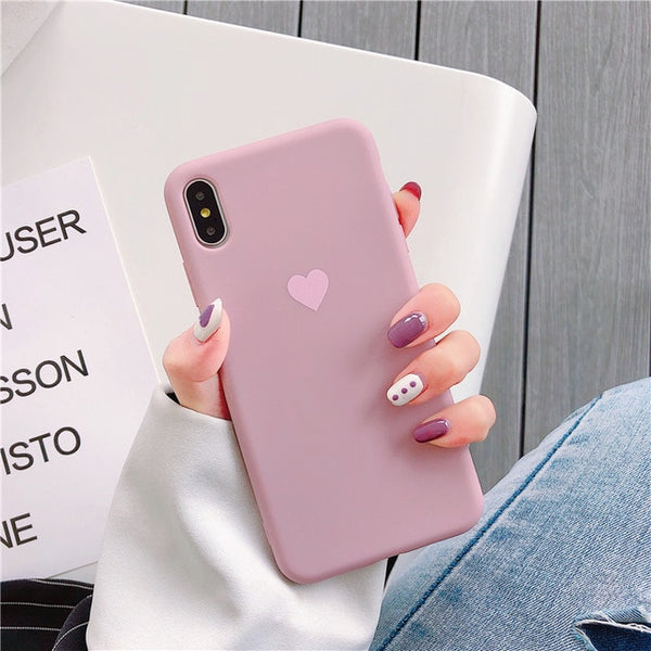 Phone Case For iPhone 6 6s 7 8 Plus X XR XS Max Cute Cartoon Mickey Stitch Love Heart Soft TPU For iPhone 5 5S SE Cover