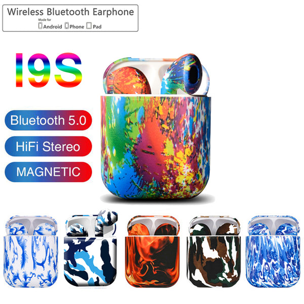 i9S TWS colorful Wireless mini Bluetooth Earbuds Wireless Headphones stereo Portable Bluetooth Headsets I9s V5.0