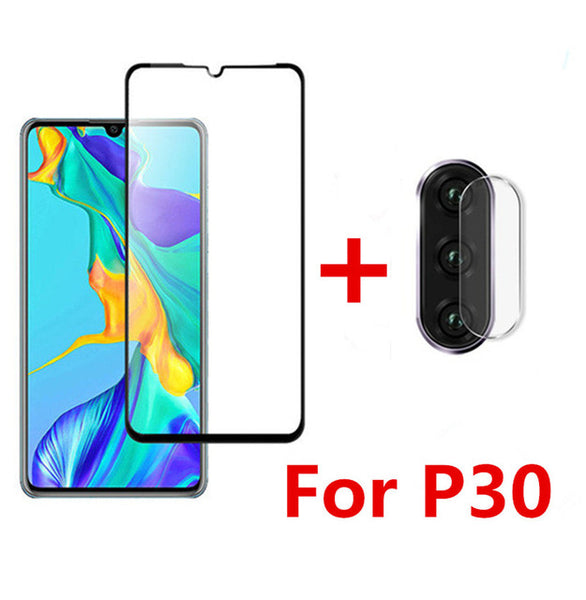 2 in 1 Protective Glass For Huawei P30 P30lite Camera Screen Protector Tempered Glas For Huawei P 30 lite 30lite light Lens Film