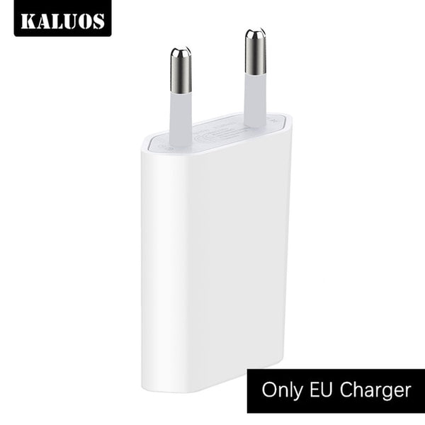 Kit 1m 2m 3m USB Charging Cable + EU Plug USB Charger for iPhone 6 6S 7 8 Plus X XS MAX XR 5 5S 5C SE Phone Wall Chargers Cables