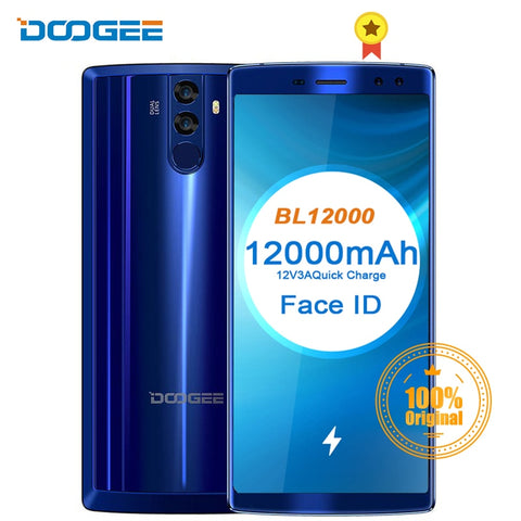 DOOGEE BL12000 Smartphone 12000mAh Fast charge 6.0'' 18:9 FHD Display MTK6750T Octa Core 4GB 32GB 16MP Camera Android 7.1 Phones