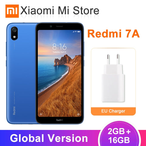 In Stock Global Version Xiaomi Redmi 7A 7 A 2GB 16GB 4000mAh Snapdragon 439 Octa core Mobile Phone 5.49" Full Screen 12MP Camera
