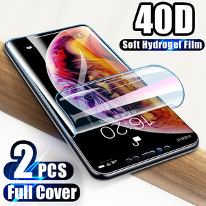 2-1Pcs Full protective Soft Hydrogel film For For iPhone X XS XR XS Max Screen Protector For iPhone 7 8 6 6s Plus X 6 Glass Film