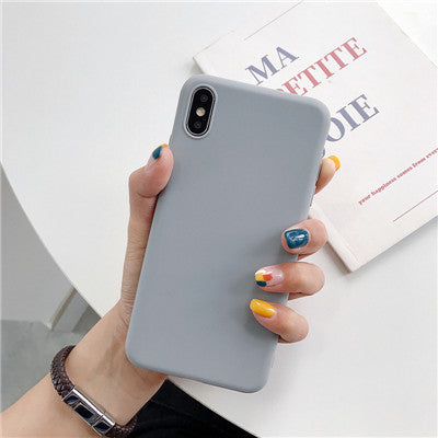 Luxury Soft Back Matte Color Cases for iPhone 7 plus 8 6 6s X XS max XR 5 5s SE Case Shockproof TPU Silicone Back Cover Capa