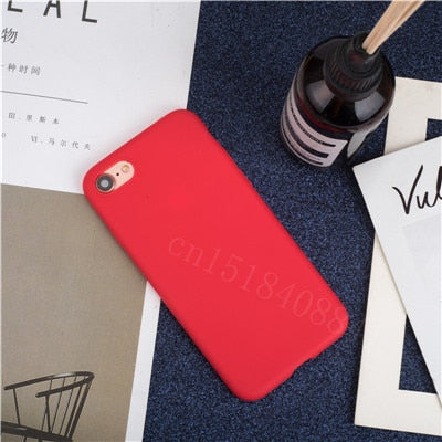 Luxury Soft Back Matte Color Cases for iPhone 7 plus 8 6 6s X XS max XR 5 5s SE Case Shockproof TPU Silicone Back Cover Capa