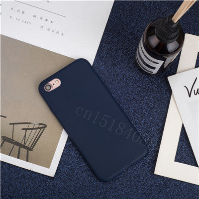 Luxury Soft Back Matte Color Cases for iPhone 7 plus 8 6 6s X XS max XR 5 5s SE Case Shockproof TPU Silicone Back Cover Capa