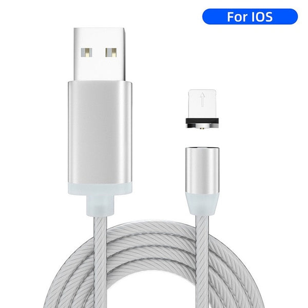 USB Luminous Cable LED Lighting Cable For iPhone Charger Micro USB Electric Wire Mobile Phone Charge Cables For Samsung LG HTC