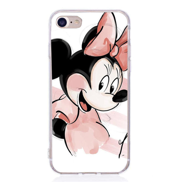 Soft TPU Phone Case For iPhone x Case Silicone Minnie Simple Back Cover For iPhone 7 6 6S 8 Plus 7Plus 8Plus XS 5 5S SE Case