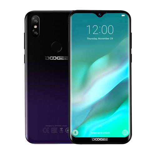 DOOGEE Y8 Y 8 Android 9.0 Cellphone FDD LTE 6.1 Inch Smartphone MTK6739 Quad Core 3GB RAM 32GB ROM 3400mAh Mobile Phone Face ID