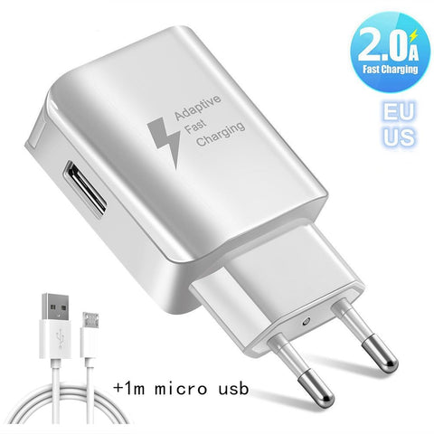 5V 2A Universal Fast USB Charger EU US UK Plug Travel Wall Mobile Phone Charger Adapter For Samsung Xiaomi Huawei LG Micro usb