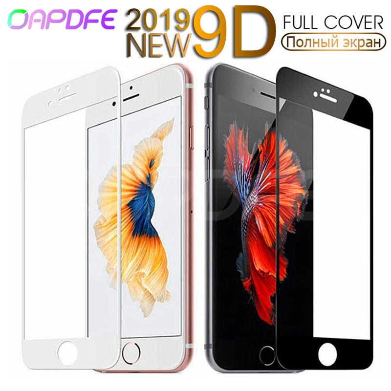 9D Protective Tempered Glass For iPhone 6 6s 7 8 Plus X 10 Glass Screen Protector Soft Edge Curved On The For iPhone XR XS MAX