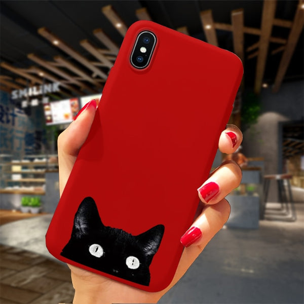 Phone Case For iPhone XS 11Pro Max XR X 10 8 7 6 6S Plus Case Soft TPU Back Cover Christmas New Year Gift Capa Fundas Sika deer