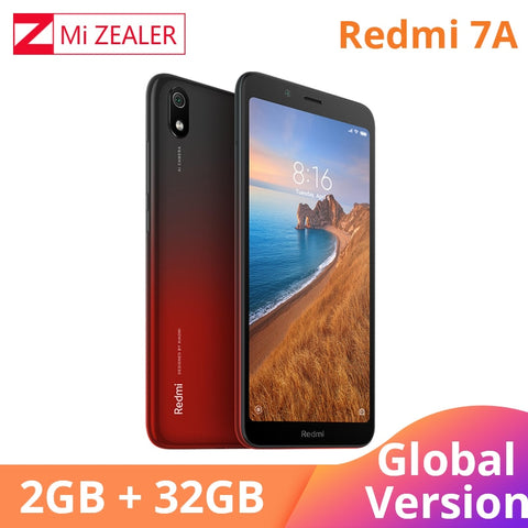 Global Version Original Redmi 7A 2GB 32GB Mobile Phone Snapdargon 439 Octa core 5.45" 4000mAh Battery Long time standby