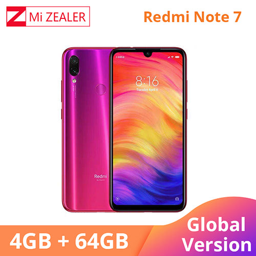 Global Version White Xiaomi Redmi Note 7 4GB RAM 64GB ROM 5V 2A QC charge Mobile Phone Snapdragon 660 4000mah 48MP Xiomi Camera