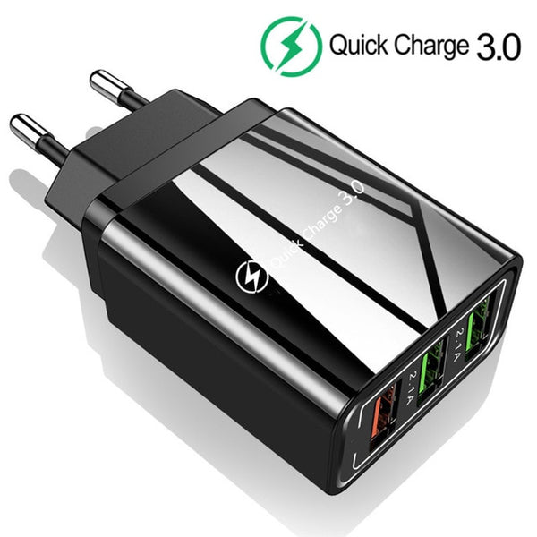 Quick Charge 3.0 2.0 USB Phone Charger Universal Fast Charging Travel AC Power Adapter For iPhone Samsung Xiaomi Tablets Charger