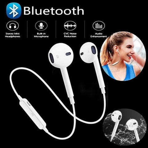 S6 Earphone Bluetooth  phone For iPhone Xiaomi All intelligent Phone Neckband sport headphone Auriculare CSR