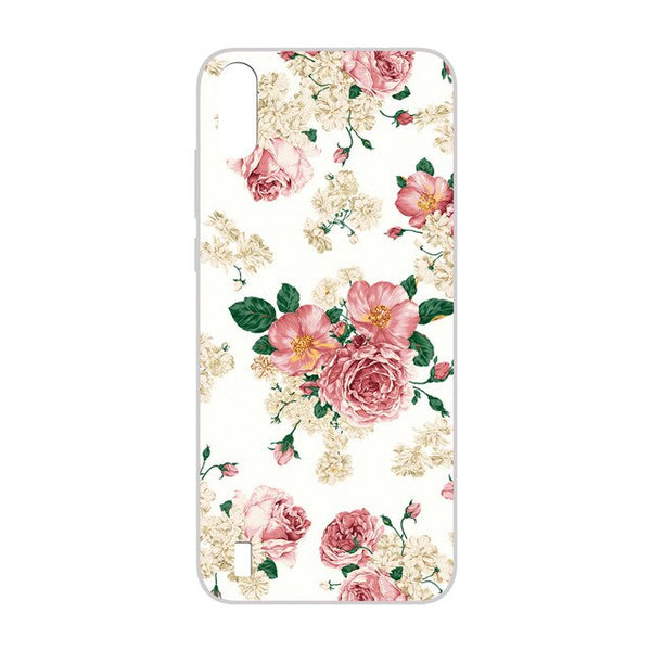 GUCOON Silicone Cover for Blackview A60 6.09inch Case Soft TPU Protective Phone Back Case Cartoon Wolf Rose Flowers Bumper Shell