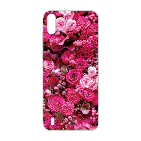 GUCOON Silicone Cover for Blackview A60 6.09inch Case Soft TPU Protective Phone Back Case Cartoon Wolf Rose Flowers Bumper Shell