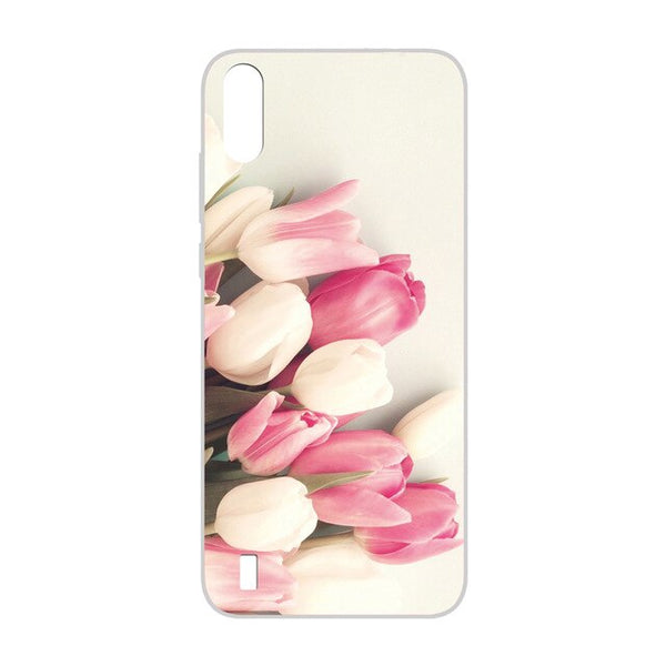 GUCOON Silicone Cover for Blackview A60 6.09inch Case Soft TPU Protective Phone Back Case Cartoon Wolf Rose Flowers Bumper Shell