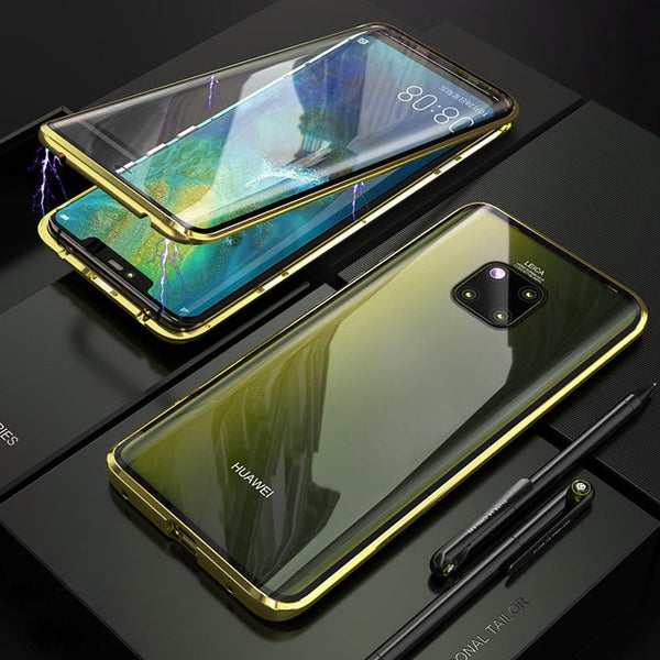 Magnetic Flip Cases For Huawei Mate 10 20 30 Pro 20X P20 P30 P Smart Z Nova 3 3i 3e 4 4e 5 5i Pro Phone Back Cover Metal Glass