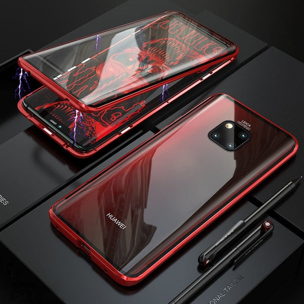 Magnetic Flip Cases For Huawei Mate 10 20 30 Pro 20X P20 P30 P Smart Z Nova 3 3i 3e 4 4e 5 5i Pro Phone Back Cover Metal Glass
