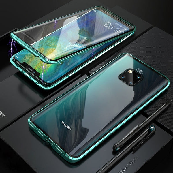 Magnetic Flip Cases For Huawei Mate 10 20 30 Pro 20X P20 P30 P Smart Z Nova 3 3i 3e 4 4e 5 5i Pro Phone Back Cover Metal Glass