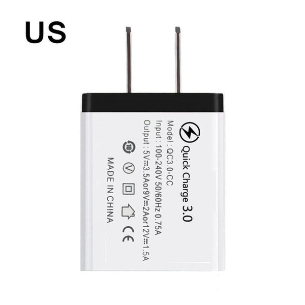 Quick Charge 3.0 18W QC 3.0 4.0 Fast charger USB portable Charging Mobile Phone Charger For iPhone 7 8 Plus X XR XS Max Samsung