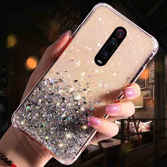 Glitter Bling Sequin Case For Xiaomi Redmi K20 Note 7 8 5 6 pro Soft Case For Mi A3 CC9 CC9E 9 8 SE Lite 6X A2 9TPro Phone Cover