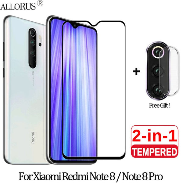 3-in-1 Case + Camera Tempered Glass For Xiaomi Redmi-Note-8-Pro Screen Protector redmi note8 pro Glass redmi note 8 3D Glass