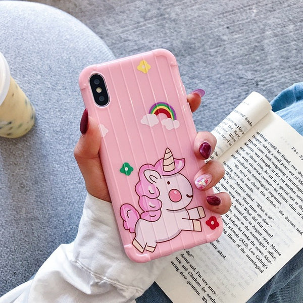 Cartoon Phone Back Case For Etui iPhone 6 6S 7 8 Plus X XR XS MAX 11 Pro Max Cover For iPhone XS Cute Cat Soft TPU Coque