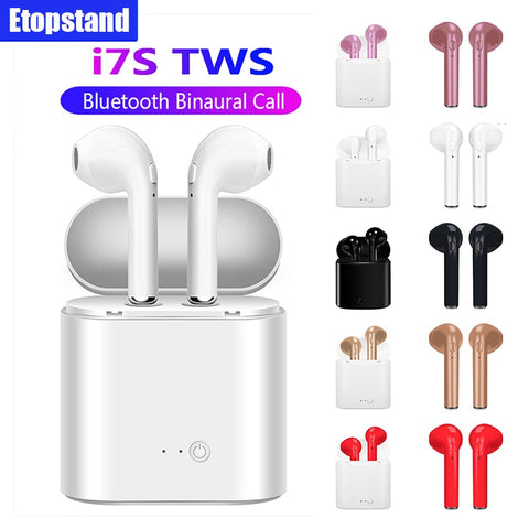 Bluetooth Earphone I7s TWS Headphones Wireless Earphones With Mic Charging Pods Headset for iPhone Xiaomi Samsung Huawei Phone