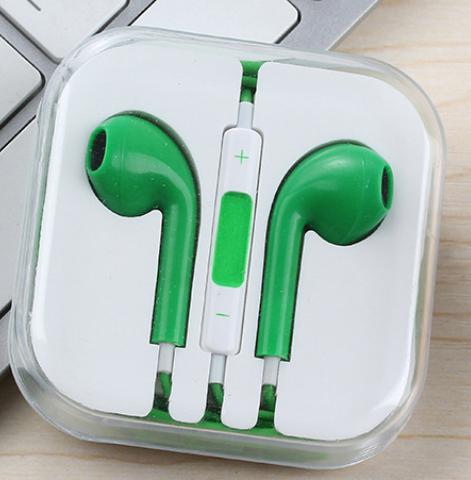 colorful mobile phone earphone 3.5mm handfree phone headset with MIC headphone for iphone earphones